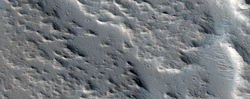 Surface of East Flank of Olympus Mons

