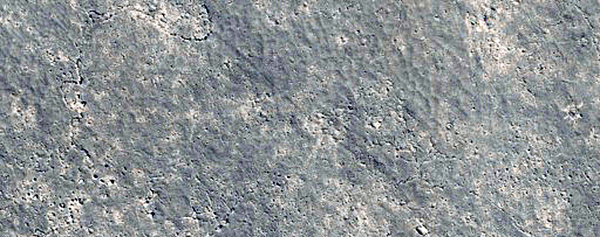 Lava-Yardang Contact in Southern Elysium Planitia
