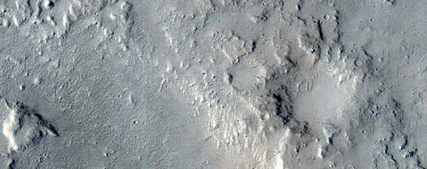Lobate Form in Crater