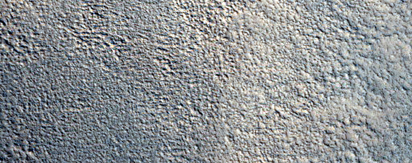 Layered Feature in Crater in Protonilus Mensae
