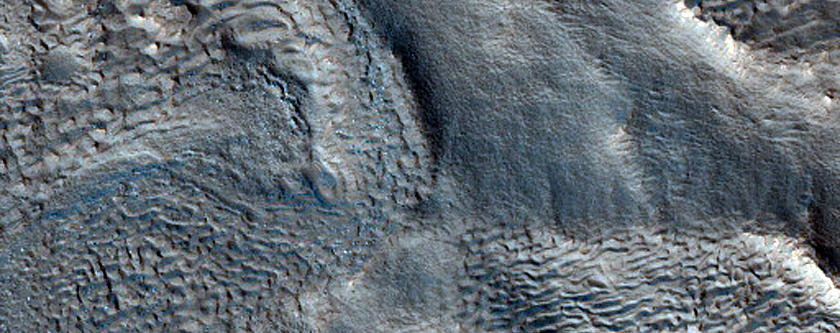 Surfaces between Mesas in Deuteronilus Mensae
