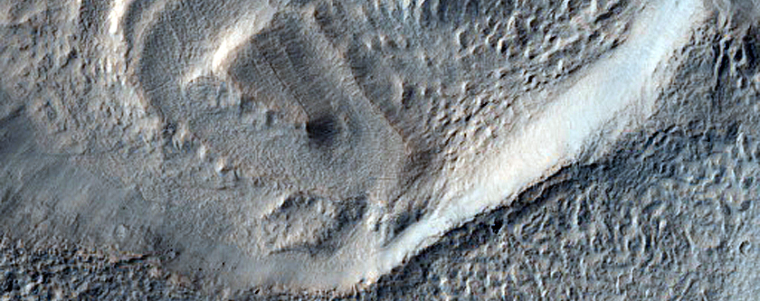 Dipping Layers Near Reull Vallis
