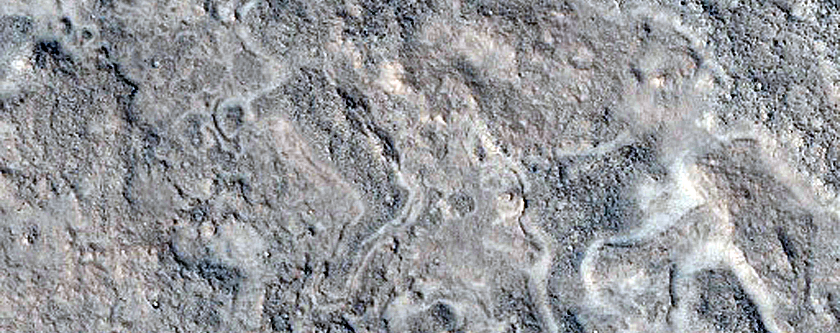 Landforms in Antoniadi Crater
