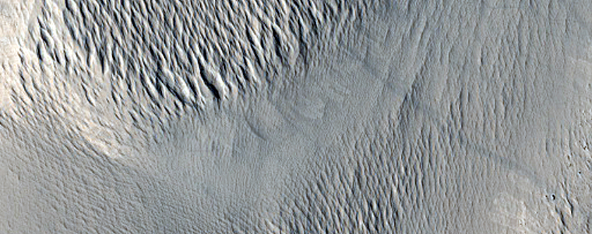 Erosion of Crater in Mangala Valles

