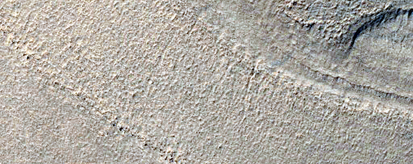 Bands on Surface in Hellas Planitia
