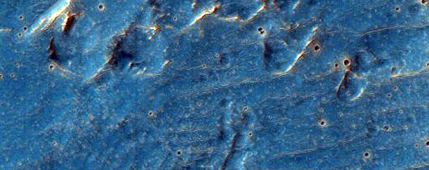 Northeast Ejecta Blanket of 6-Kilometer Crater
