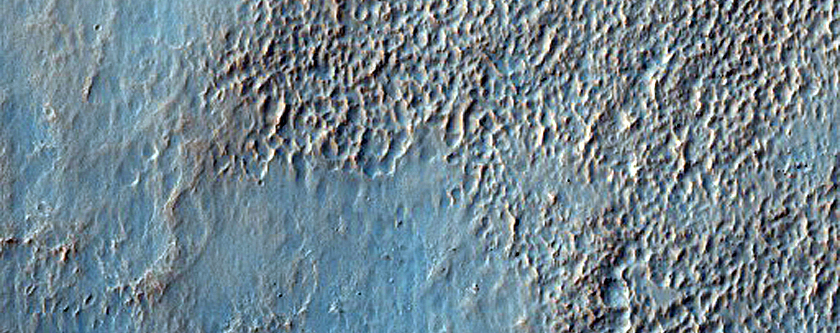 Gully on Crater Wall
