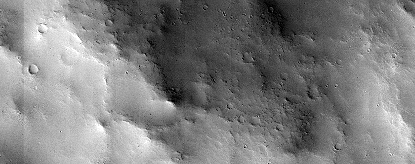 Arabia Terra Crater or Escarpment
