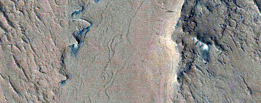 Layered Features in Crater in Arabia Terra
