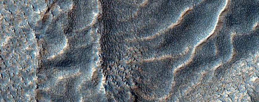 Tongue Shaped Flow near Reull Vallis
