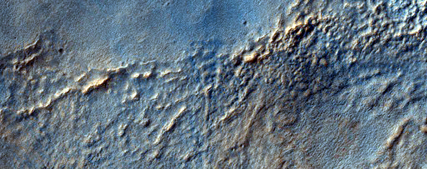 Possible Phyllosilicates in Crater Wall near Mare Serpentis

