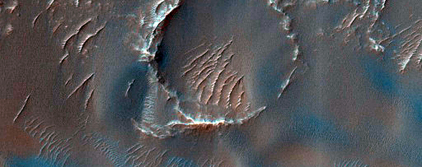 Possible Olivine-Rich Terrain in Crater Floor and Wall in Terra Sirenum
