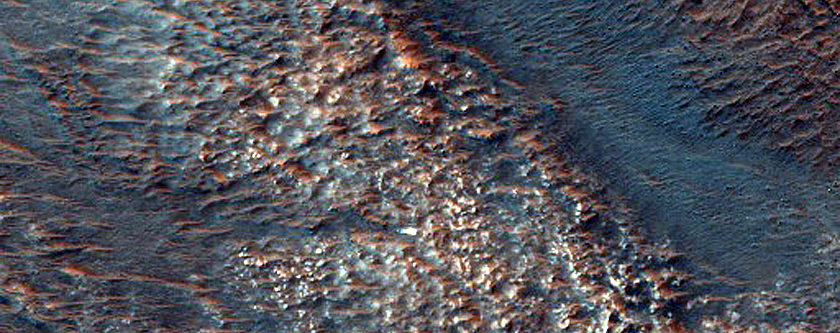 Possible Olivine-Rich Ejecta of Crater within Argyre Region
