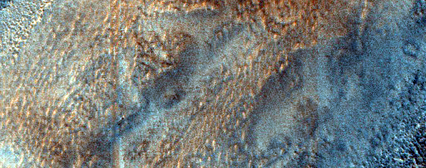 Pitted Cones on Ridge in Acidalia Planitia
