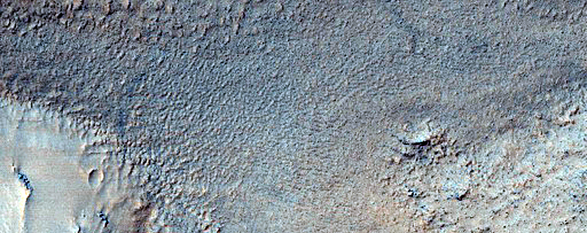Gullied Uplift of Large Impact Crater
