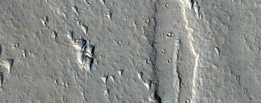 Pattern in Lava Flow Northwest of Ascraeus Mons
