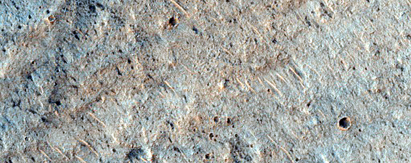 Tyrrhenus Mons Distal Lava Flow and Channel

