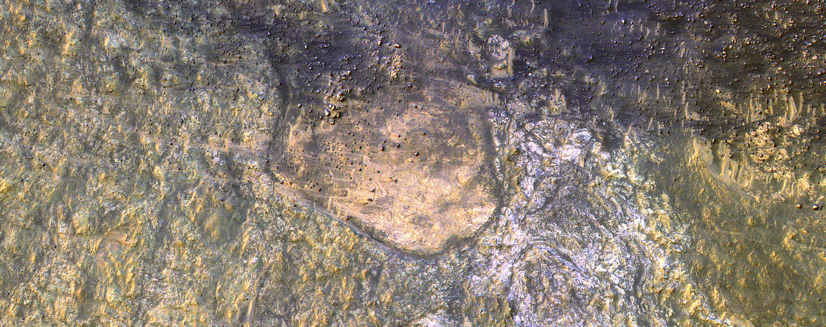 El lecho rocoso del fondo del Crter Kaiser