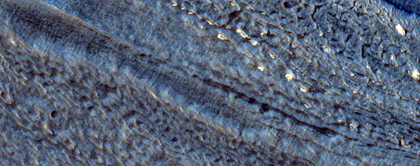 Stratigraphic Layers Along Reull Vallis
