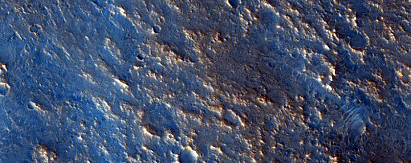 Crater Partially Buried by Ejecta from Yuty Crater
