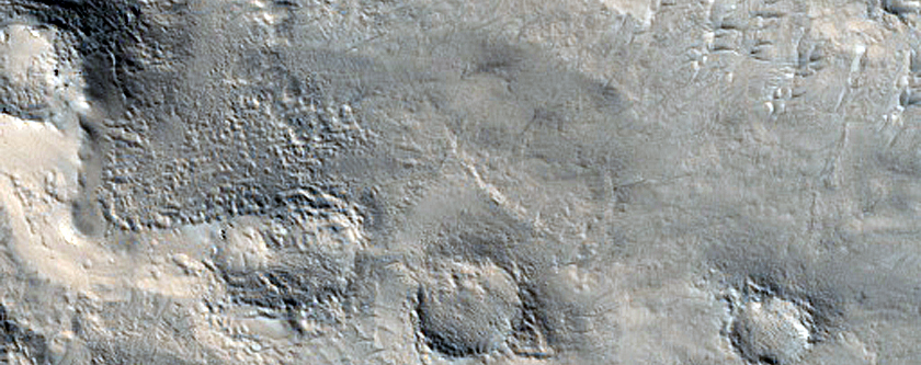 Cratered Features in Olympus Mons Aureole
