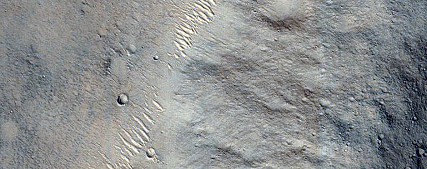 Partial Cratered Cone Between Isidis Planitia and Utopia Planitia
