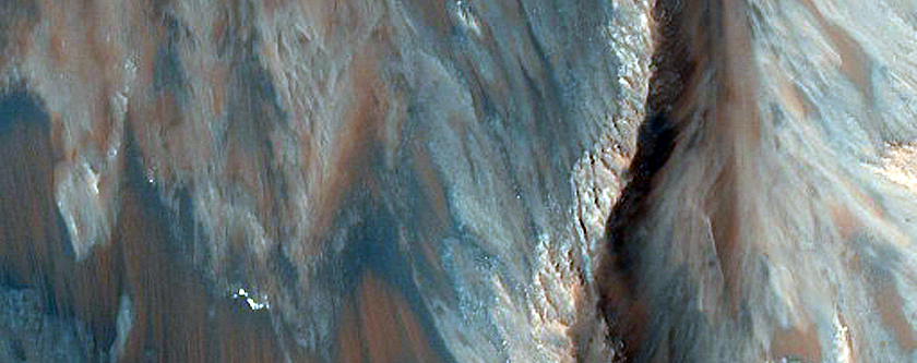 Monitor Slopes on Ridge in Coprates Chasma
