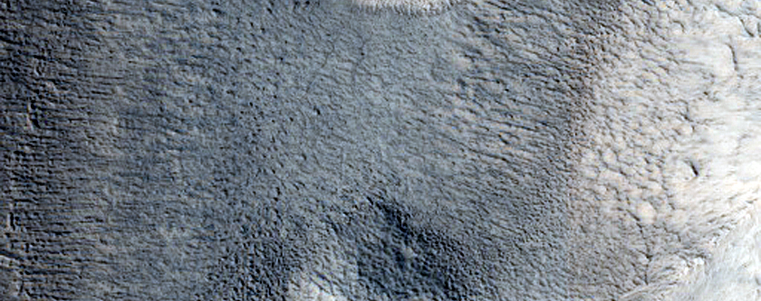 Flow on Crater Floor in Northern Mid-Latitudes
