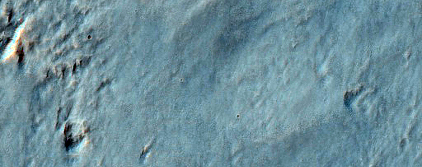 Continuous Ejecta Feature of Resen Crater
