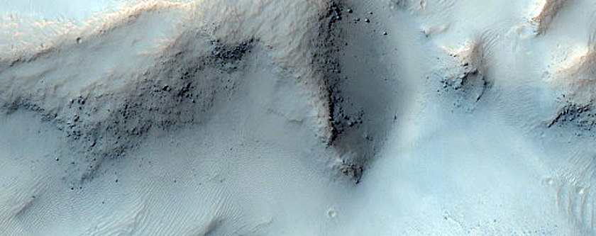 Chaos Terrain in Small Impact Crater