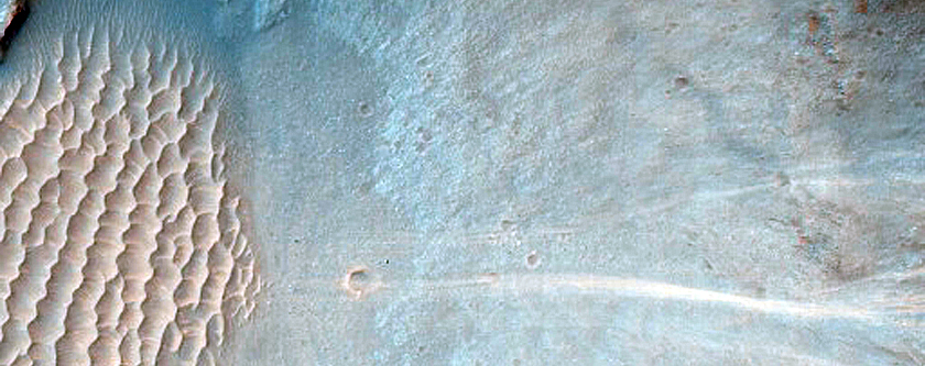 Tyrrhena Terra Crater Floor Deposit

