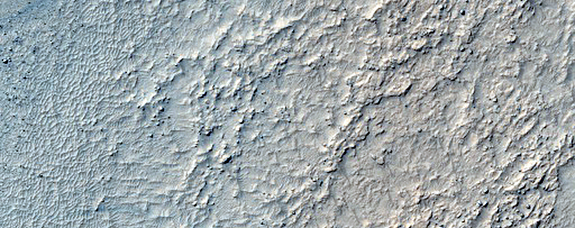 Light-Toned Bedrock in Hellas Planitia
