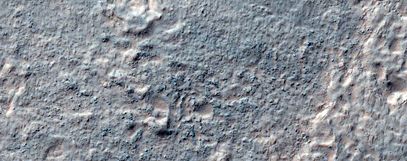 Ridged Landforms in Noachis Terra South of Greeley Crater
