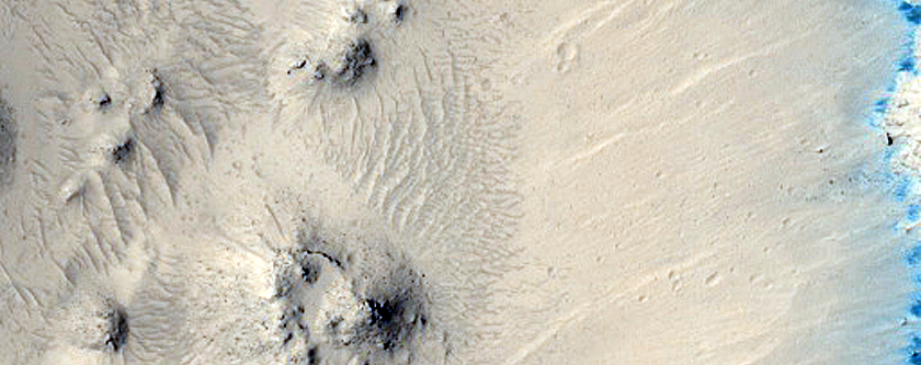 Crater in Elysium Planitia
