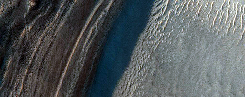 Dunes Aligning to Ice-Rich Material in Lyot Crater
