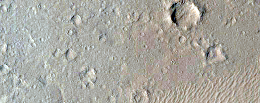 Trough with Fissure East of Ascraeus Mons
