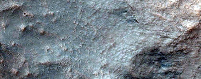Steep Slopes of Impact Crater
