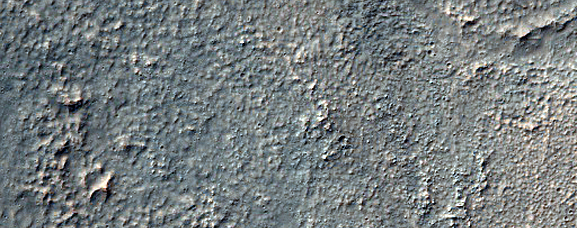Ridge Trace Related to Valley Northeast of Slipher Crater
