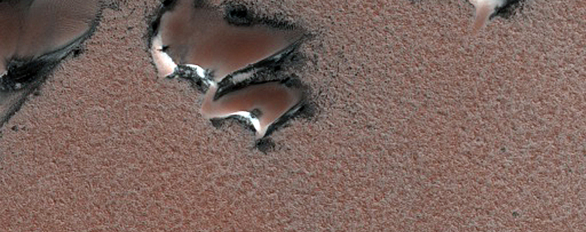 Translucent Ice on Dunes