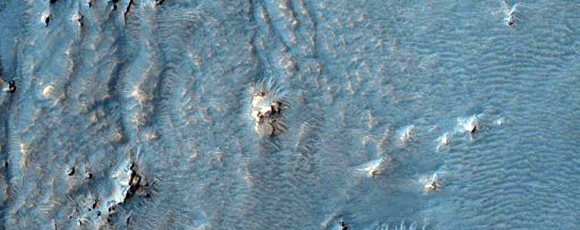 Melt Pools around Mojave Crater