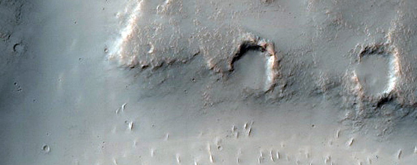 Channels Near Wislicenus Crater