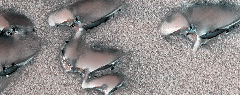 Translucent Ice on Dunes