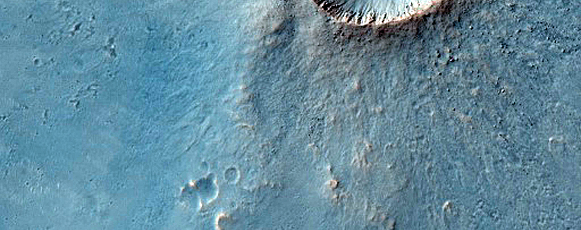 Fresh Impact Near Airy Crater