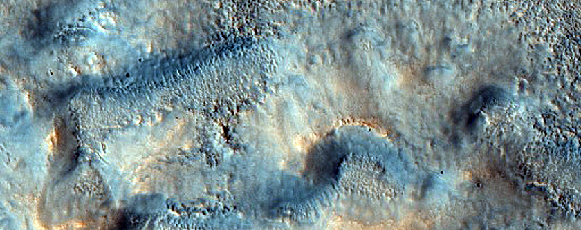 Pitted Cones on Ridge in Acidalia Planitia