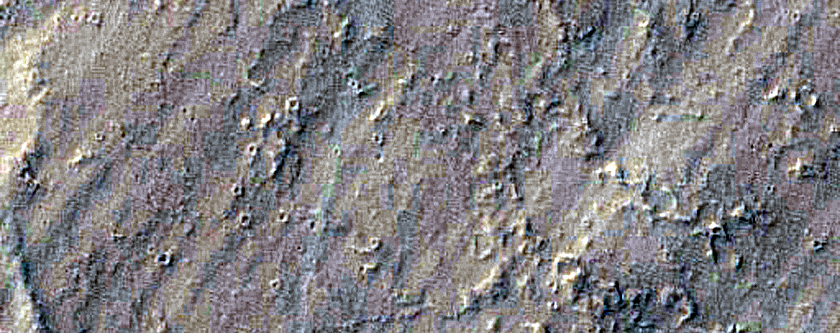Faulted and Embayed Low Shield East of Pavonis Mons