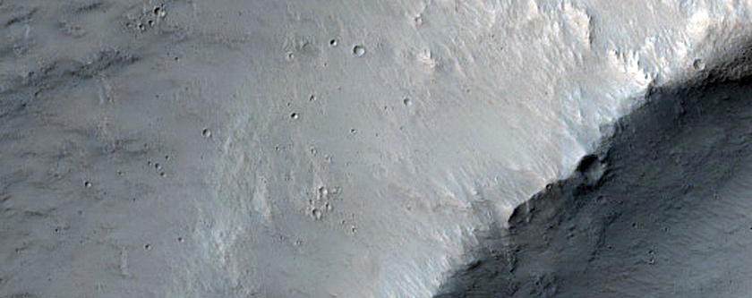 Scarp in Crater