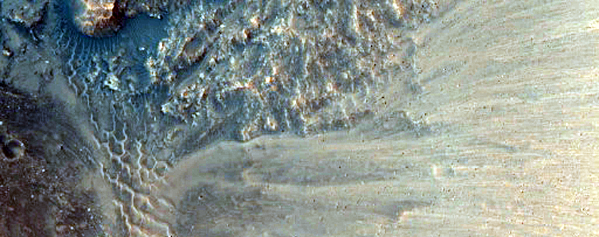 Well-Preserved Impact Crater on Northern Plains