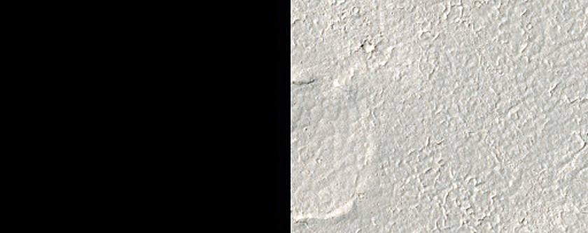 Lava-Coated Crater Near Athabasca Valles