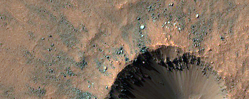 Rayed Crater with Blocky Ejecta