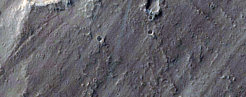 Faulted and Embayed Low Shield East of Pavonis Mons